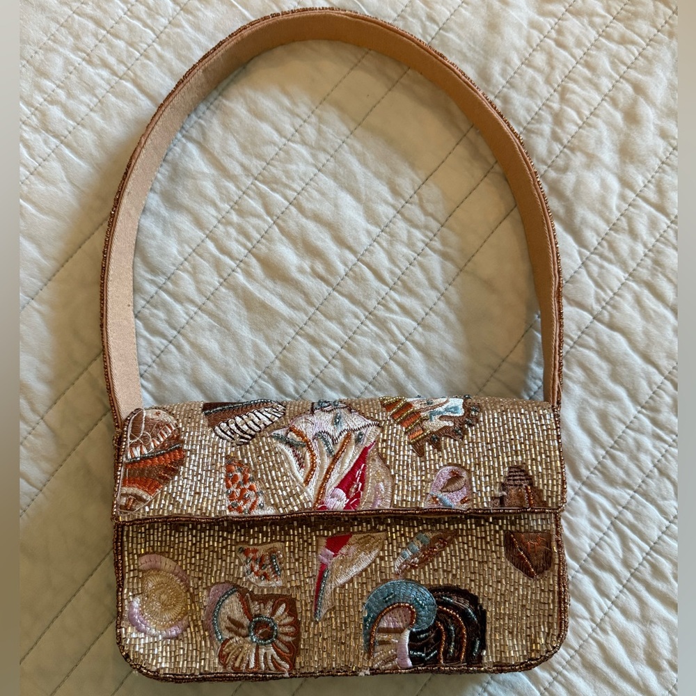 Anthropologie Shell Fiona Beaded Bag